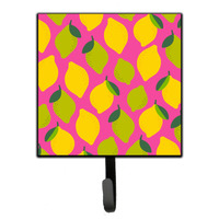 "Caroline's Treasures Lemons and Limes on Pink Wall Hook, Small, Multicolor"