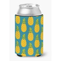 "Caroline's Treasures Pineapples On Teal Can or Bottle Hugger, Can Hugger, Multicolor"
