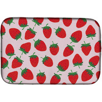 "Caroline's Treasures Strawberries On Pink Dish Drying Mat, 14"" x 21"", Multicolor"