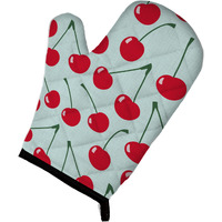 "Caroline's Treasures Cherries on Blue Oven Mitt, Multicolor, 12"" x 8.5"""