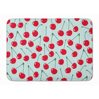 "Caroline's Treasures Cherries on Blue Floor Mat, 19"" x 27"", Multicolor"