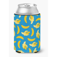 "Caroline's Treasures Bananas On Blue Can or Bottle Hugger, Can Hugger, Multicolor"