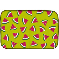"Caroline's Treasures Watermelon on Lime Green Dish Drying Mat, 14 x 21"