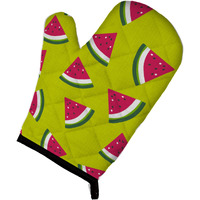 "Caroline's Treasures Watermelon on Lime Green Oven Mitt, Multicolor, 12"" x 8.5"""