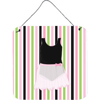 "Caroline's Treasures Ballerina Leotard and skirt Metal Print, 6"" H x 6"" W, Multicolor"