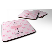 "Caroline's Treasures Ballerina Recital Attire Foam Coaster Set of 4, 3.5, Multicolor"