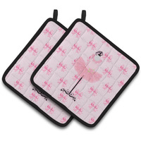 "Caroline's Treasures Ballerina Recital Attire Pair of Pot Holders, 7.5HX7.5W, Multicolor"