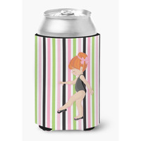 "Caroline's Treasures Ballerina Red Head Pt. Can or Bottle Hugger, Can Hugger, Multicolor"
