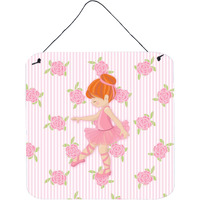 "Caroline's Treasures Ballerina Red Head Point Metal Print, 6"" H x 6"" W, Multicolor"