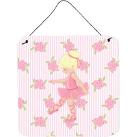 "Caroline's Treasures Ballerina Blonde Point Metal Print, 6"" H x 6"" W, Multicolor"