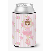 "Caroline's Treasures Ballerina Brunette Front Pose Can or Bottle Hugger, Can Hugger, Multicolor"