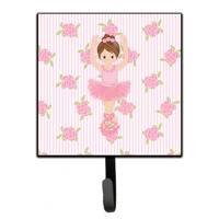 "Caroline's Treasures Ballerina Brunette Front Pose Wall Hook, Small, Multicolor"