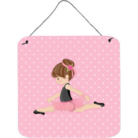 "Caroline's Treasures Ballerina Brunette Jete Metal Print, 6"" H x 6"" W, Multicolor"