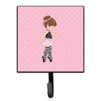 "Caroline's Treasures Ballerina Brunette Releve Wall Hook, Small, Multicolor"