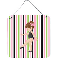 "Caroline's Treasures Ballerina Brunette Point Metal Print, 6"" H x 6"" W, Multicolor"