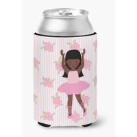 "Caroline's Treasures Ballerina African American Long Hair Can or Bottle Hugger, Can Hugger, Multicolor"