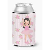 "Caroline's Treasures Ballerina Long Dark Hair Can or Bottle Hugger, Can Hugger, Multicolor"