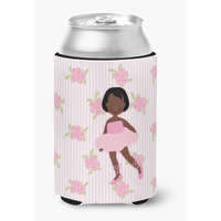 "Caroline's Treasures Ballerina African American Short Hair Can or Bottle Hugger, Can Hugger, Multicolor"