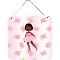 "Caroline's Treasures Ballerina African American Short Hair Metal Print, 6"" H x 6"" W, Multicolor"