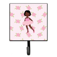 "Caroline's Treasures Ballerina African American Short Hair Wall Hook, Small, Multicolor"