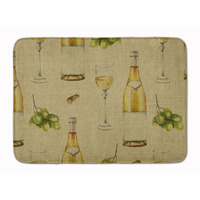"Caroline's Treasures White Wine on Linen Floor Mat, 19"" H x 27"" W, Multicolor"