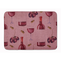"Caroline's Treasures Red Wine on Linen Floor Mat, 19"" H x 27"" W, Multicolor"
