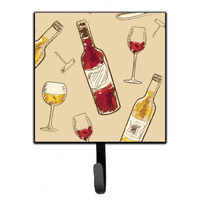 "Caroline's Treasures Red and White Wine Wall Hook, Small, Multicolor"