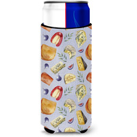 "Caroline's Treasures Assortment of Cheeses Michelob Ultra Hugger For Slim Cans, Slim Can, Multicolor"