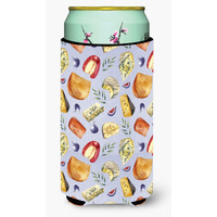 "Caroline's Treasures Assortment of Cheeses Tall Boy Beverage Insulator Hugger, Multicolor"