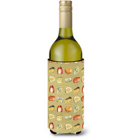 "Caroline's Treasures BB5199LITERK Cheeses Wine Bottle Beverage Insulator Hugger, 750ml, Multicolor"