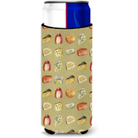 "Caroline's Treasures Cheeses Michelob Ultra Hugger For Slim Cans, Slim Can, Multicolor"