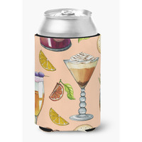 "Caroline's Treasures Drinks & Cocktails Peach Can or Bottle Hugger, Can Hugger, Multicolor"