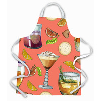 "Caroline's Treasures Drinks & Cocktails Salmon Apron, Large, Multicolor"