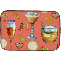 "Caroline's Treasures Drinks And Cocktails Salmon Dish Drying Mat, 14"" x 21"""