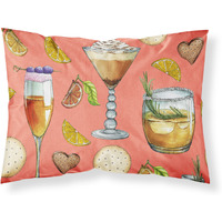 "Caroline's Treasures Drinks and Cocktails Salmon Pillowcase, Standard, Multicolor"