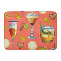 "Caroline's Treasures Drinks and Cocktails Salmon Floor Mat, 19"" H x 27"" W, Multicolor"