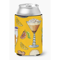 "Caroline's Treasures Drinks & Cocktails Gold Can or Bottle Hugger, Can Hugger, Multicolor"