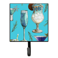 "Caroline's Treasures Drinks and Cocktails Blue Wall Hook, Small, Multicolor"