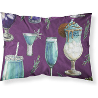 "Caroline's Treasures Drinks and Cocktails Purple Pillowcase, Standard, Multicolor"