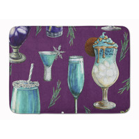 "Caroline's Treasures Drinks and Cocktails Purple Floor Mat, 19"" H x 27"" W, Multicolor"