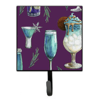 "Caroline's Treasures Drinks and Cocktails Purple Wall Hook, Small, Multicolor"