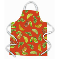 "Caroline's Treasures Lemons, Limes & Oranges Apron, Large, Multicolor"