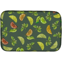 "Caroline's Treasures Lemons, Limes And Oranges Dish Drying Mat, 14"" x 21"""