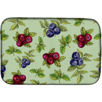 "Caroline's Treasures Berries in Green Dish Drying Mat, 14 x 21"
