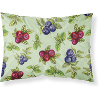 "Caroline's Treasures Berries in Green Pillowcase, Standard, Multicolor"