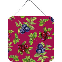 "Caroline's Treasures Berries Metal Print, 6"" H x 6"" W, Multicolor"