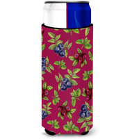 "Caroline's Treasures Berries Michelob Ultra Hugger For Slim Cans, Slim Can, Multicolor"