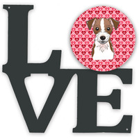 "Caroline's Treasures Jack Russell Terrier Metal Artwork Love wall-decor, Multicolor"
