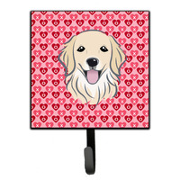 "Caroline's Treasures Golden Retriever Hearts Wall Hook, Small, Multicolor"