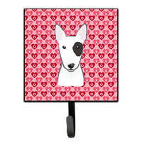 "Caroline's Treasures Bull Terrier Hearts Wall Hook, Small, Multicolor"